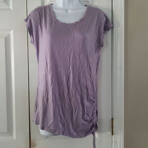 Ideology light lilac purple super soft top with side drawstring Sz M